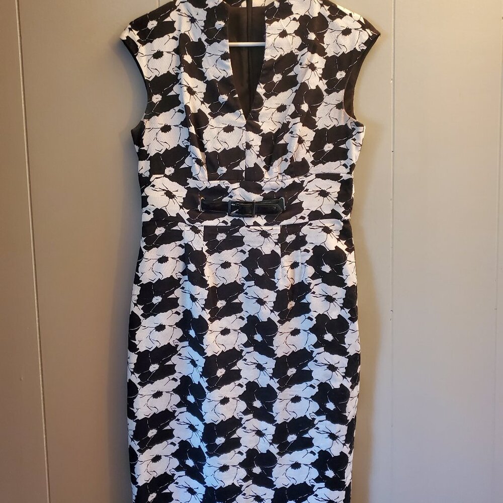 Black and white flower dress